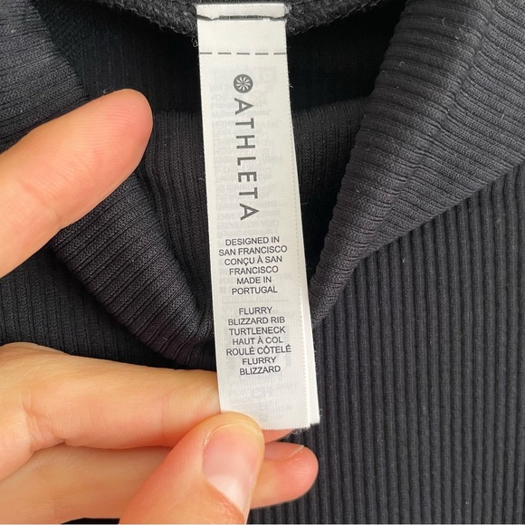 Athleta Flurry Blizzard Rib Turtleneck running performance base layer stretchy S - Picture 5 of 13